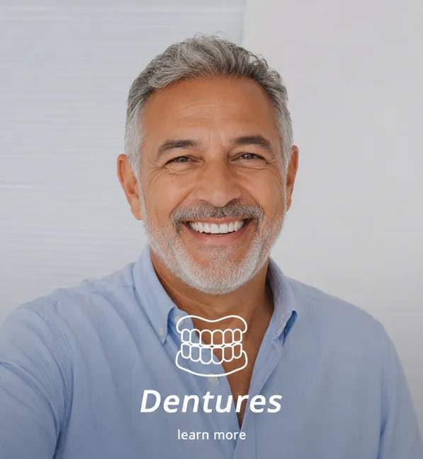 mature worman at dentist dentures