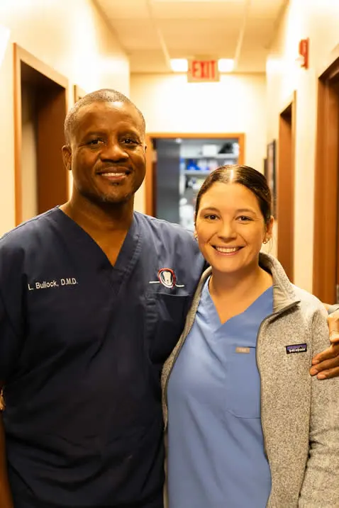 south jersey center for advanced dentist team member dr bullock with team member dr-bullock-with-dental-team-member